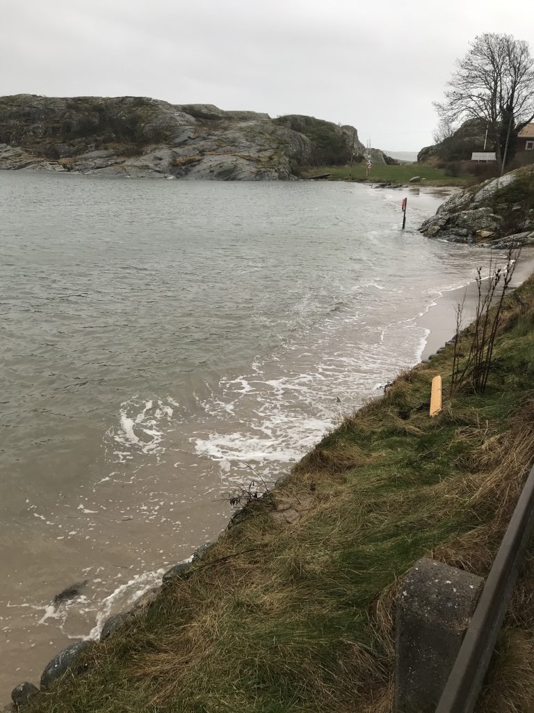 Översvämmad badplats